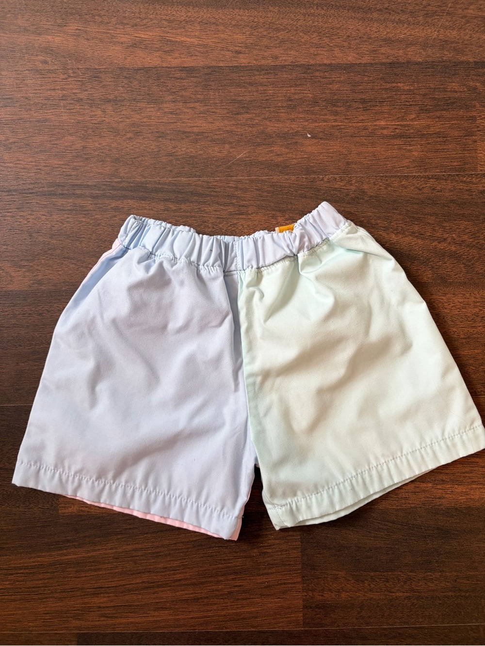 The Beaufort Bonnet Company Two-Tone Pastel Blue and Pastel Green Kids Shorts
